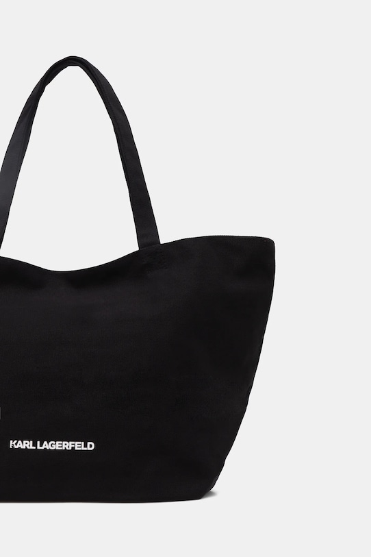 Αξεσουάρ Βαμβακερή τσάντα Karl Lagerfeld IKON B1W50052 μαύρο