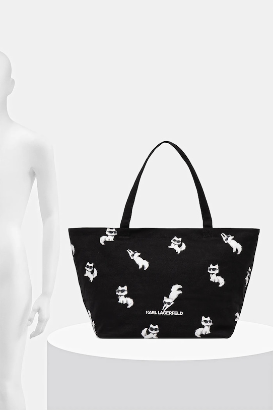 Bombažna torba Karl Lagerfeld IKON B1W50053