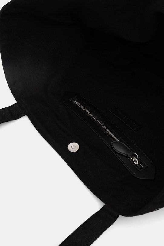 Bombažna torba Karl Lagerfeld IKON B1W50053 črna