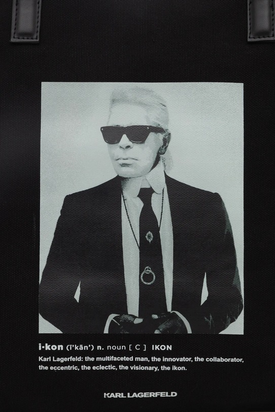 Karl Lagerfeld geantă de bumbac K/ESSENTIAL negru B1W50059