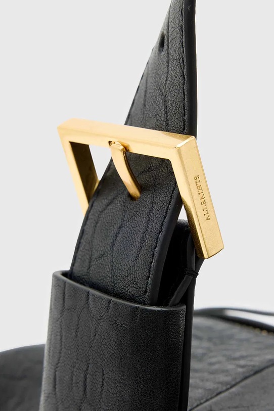 AllSaints torebka skórzana czarny W493XD