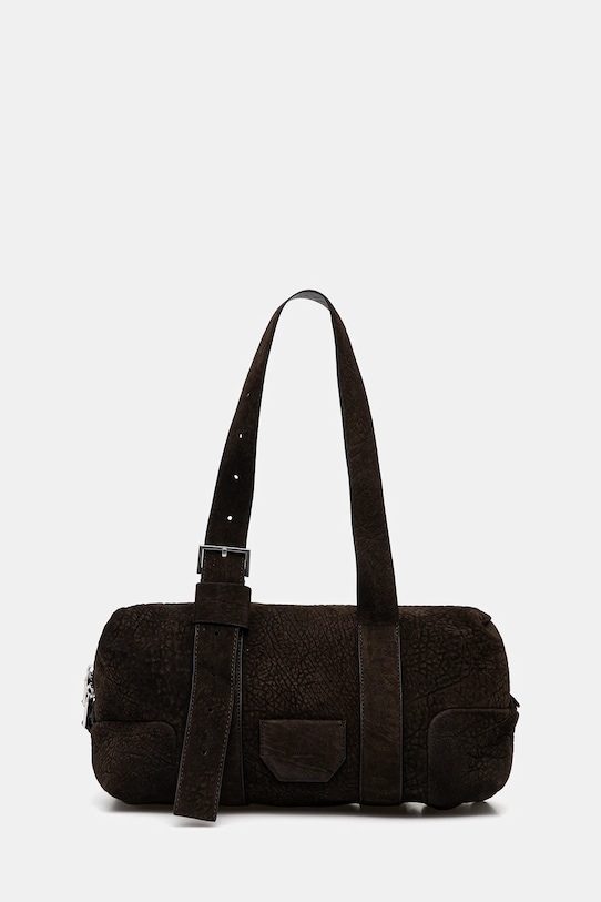 AllSaints torebka zamszowa nie mieści A4 brązowy W617XD