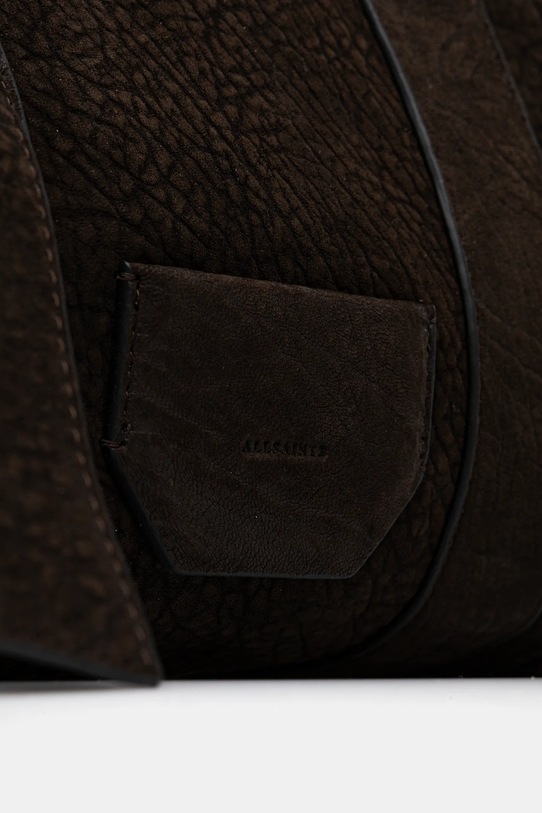 Τσάντα σουέτ AllSaints καφέ W617XD