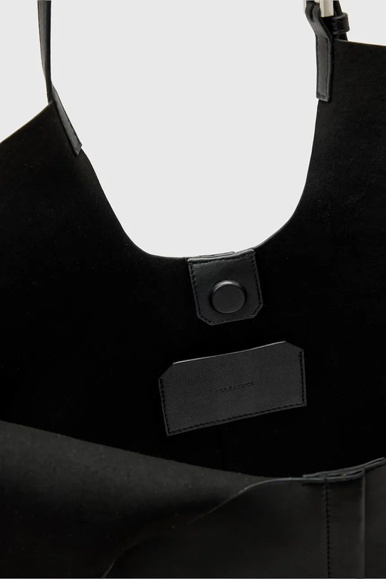 AllSaints torebka skórzana czarny W591XD