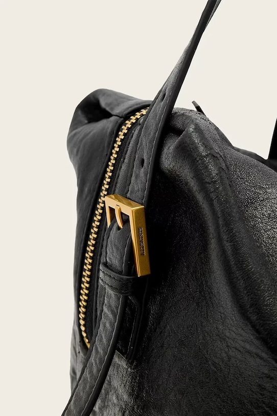 AllSaints torebka skórzana czarny W512XD