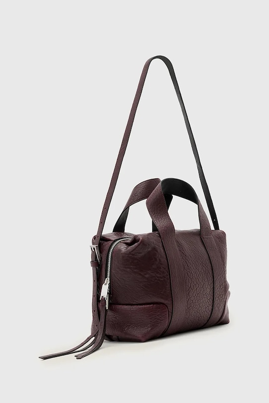 Akcesoria AllSaints torebka skórzana W509XD brązowy