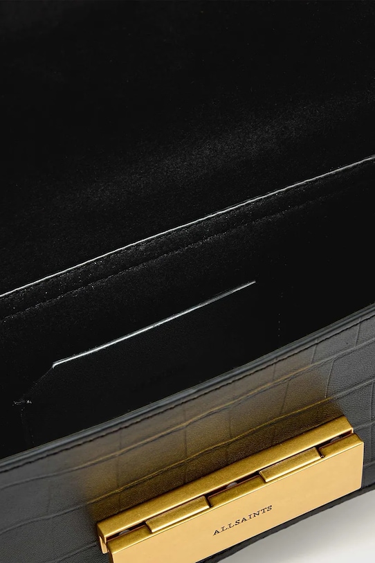 Δερμάτινη τσάντα AllSaints W569XD μαύρο
