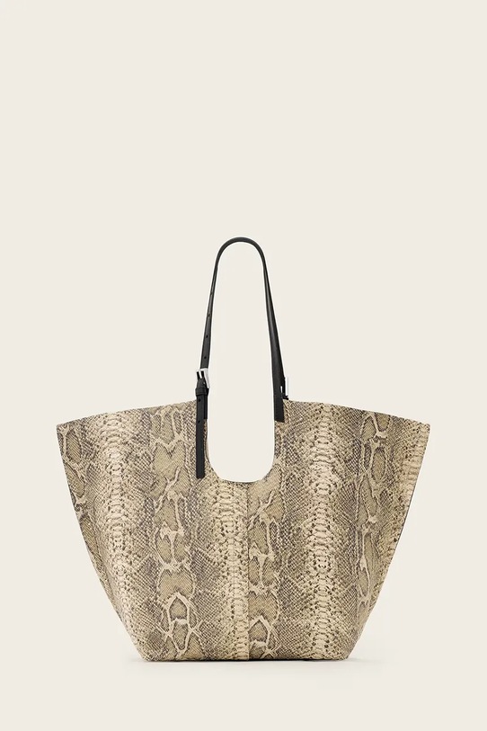 AllSaints torebka skórzana skóra licowa beżowy W652XD