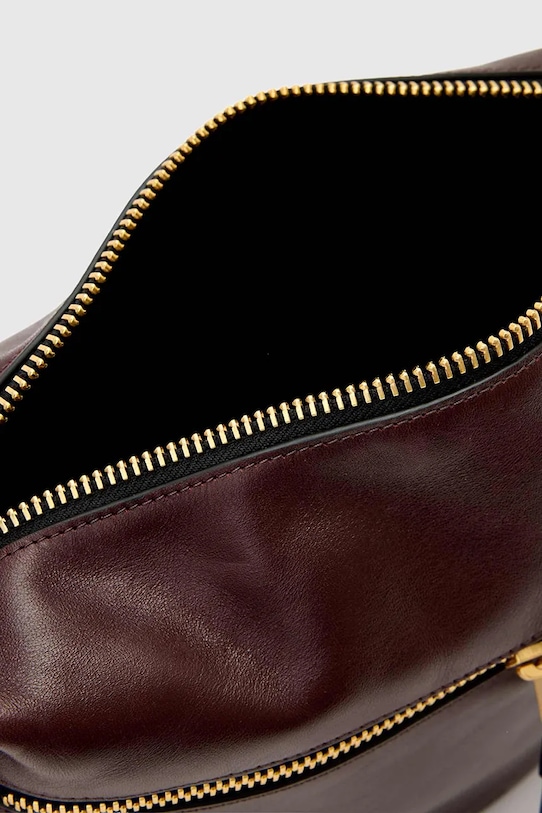 Kožená kabelka AllSaints W565XD burgundské
