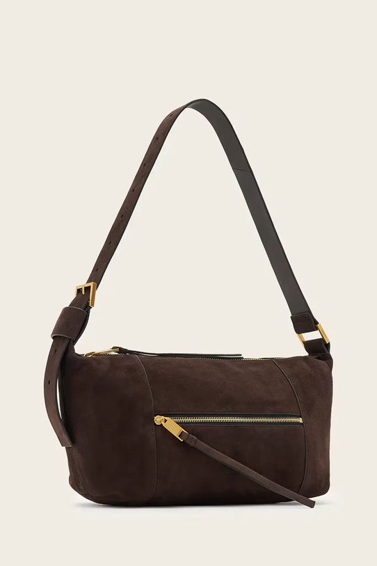 AllSaints torebka zamszowa W346XD brązowy SS26