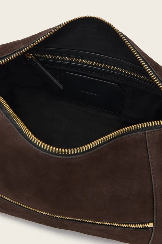 AllSaints torebka zamszowa W346XD brązowy