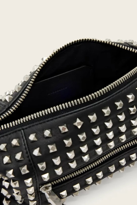 AllSaints torebka skórzana czarny W558XD