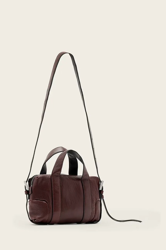 Akcesoria AllSaints torebka skórzana W510XD brązowy