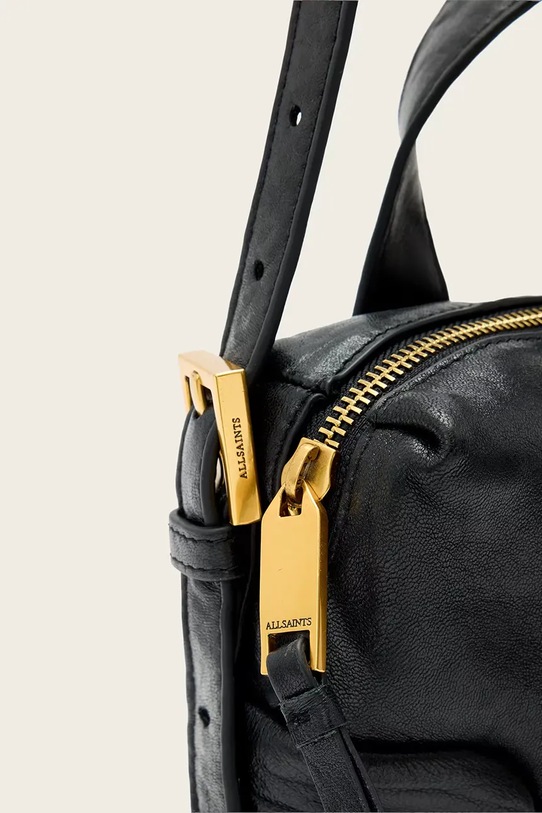AllSaints torebka skórzana czarny W510XD