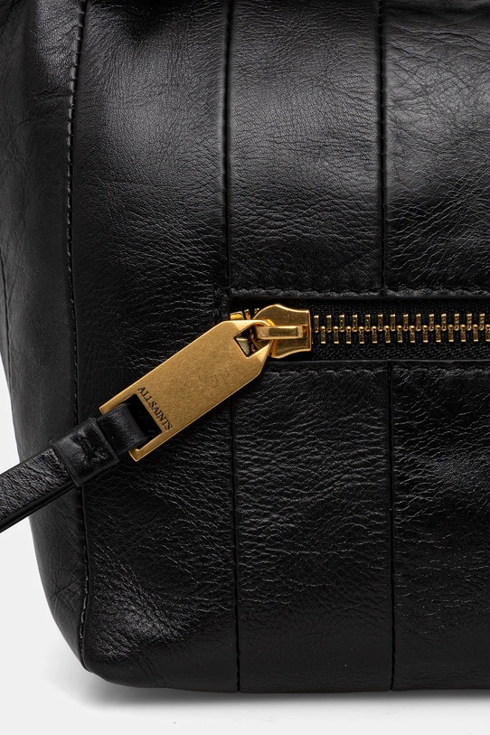 AllSaints torebka skórzana czarny W549XD
