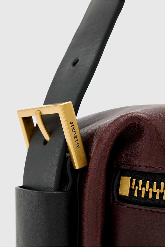 AllSaints torebka skórzana bordowy W562XD