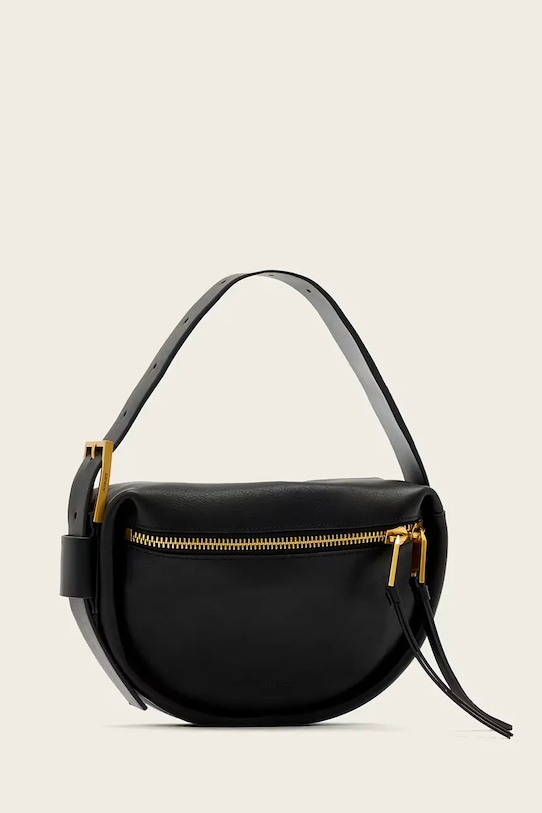 Akcesoria AllSaints torebka skórzana W562XD czarny