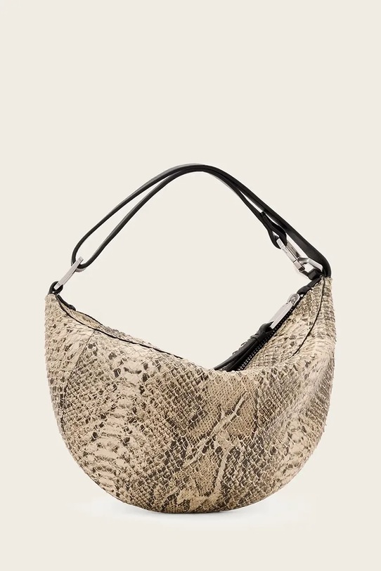 Akcesoria AllSaints torebka skórzana W547XD beżowy