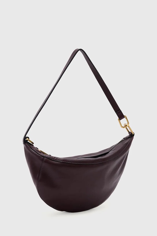 Akcesoria AllSaints torebka skórzana W546XD brązowy