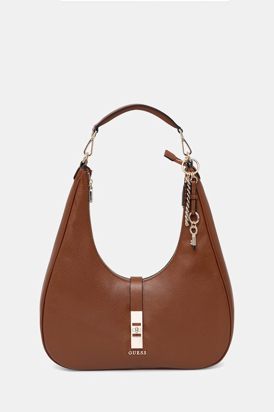 Guess torebka BROOKE nie mieści A4 brązowy HWBG98.97020