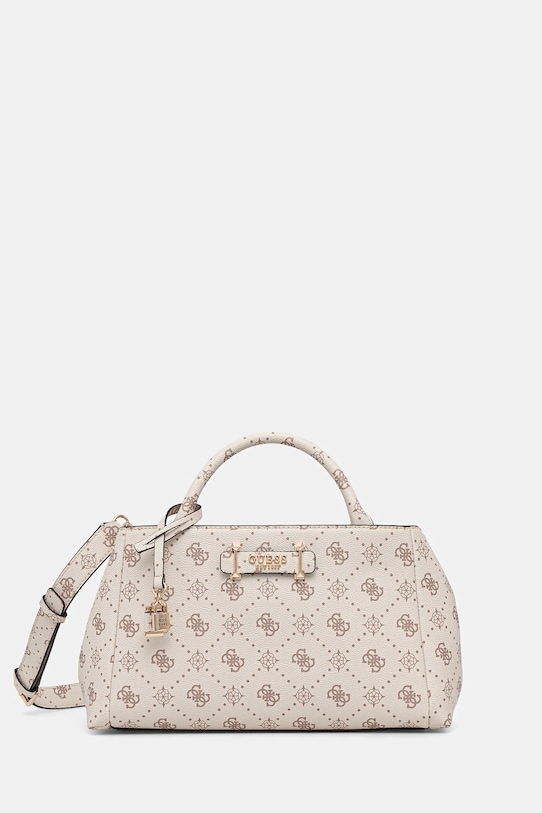 Τσάντα Guess CARRIE απομίμηση λείου δέρματος μπεζ HWGP98.98060