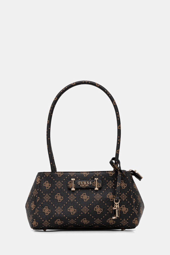 Τσάντα Guess CARRIE απομίμηση λείου δέρματος καφέ HWGP98.98080