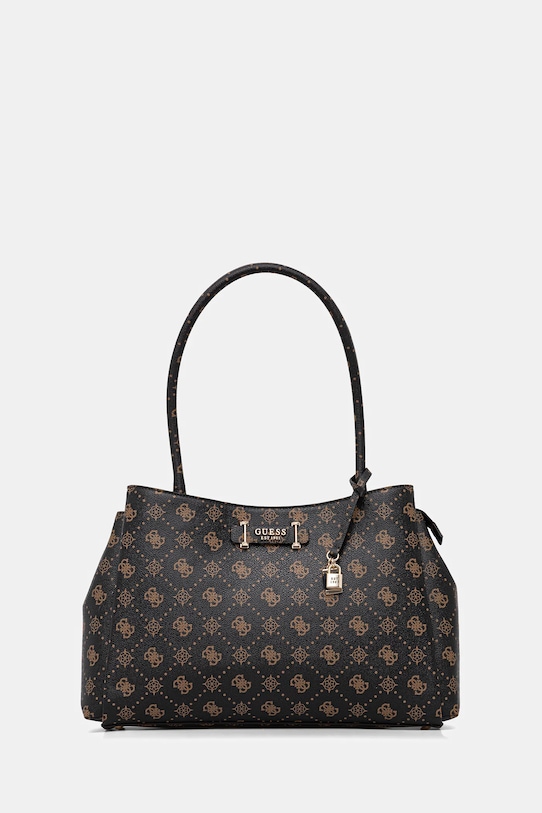 Torba Guess CARRIE imitacija zrnate kože smeđa HWGP98.98220