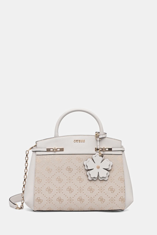 Τσάντα Guess MELINDA απομίμηση λείου δέρματος μπεζ HWJP99.02060