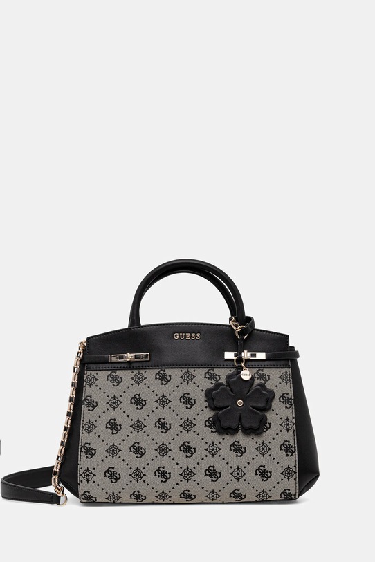 Τσάντα Guess MELINDA απομίμηση λείου δέρματος μαύρο HWJP99.02060