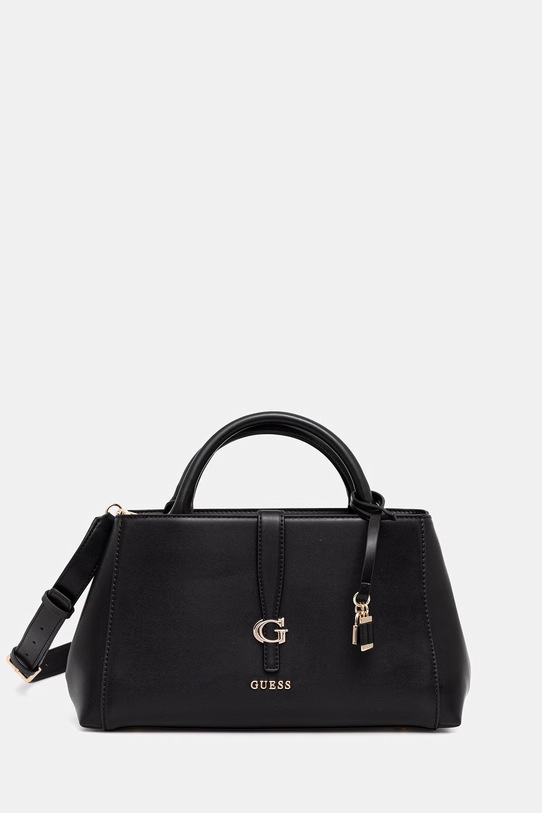 Τσάντα Guess CARRIE απομίμηση λείου δέρματος μαύρο HWVG98.96060