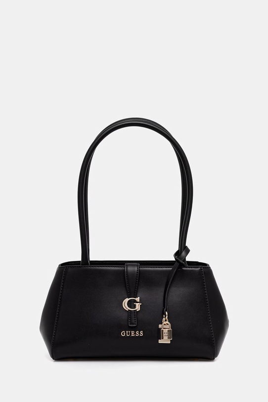 Τσάντα Guess CARRIE απομίμηση λείου δέρματος μαύρο HWVG98.96080