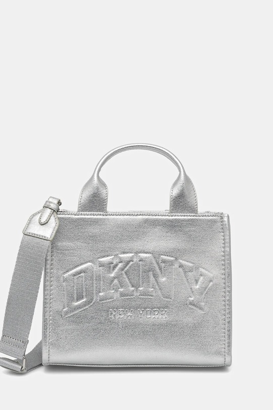 Dkny torebka bawełniana nie mieści A4 srebrny R54ADC80