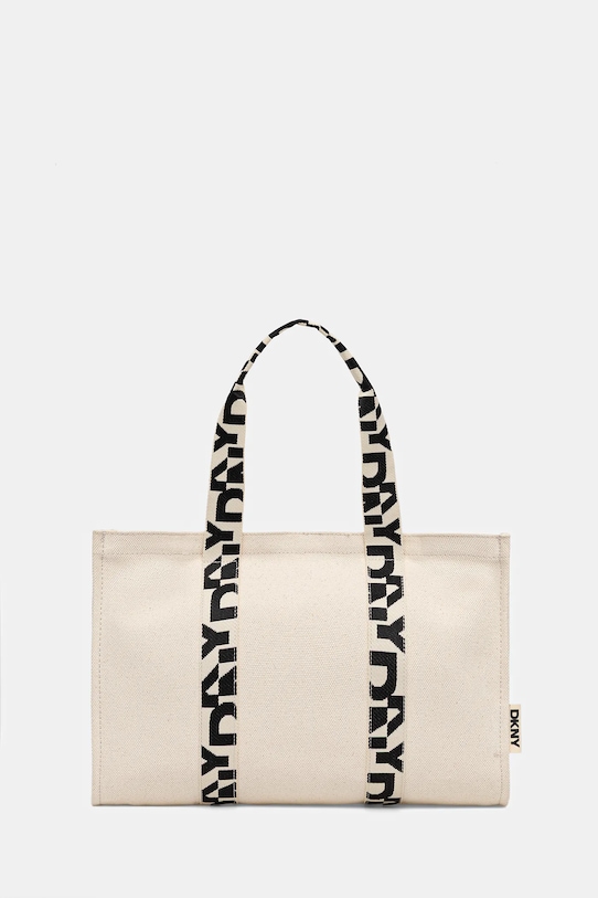 Dkny torebka bawełniana mieści A4 beżowy R54AGO39