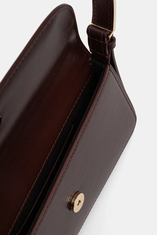 Δερμάτινη τσάντα Victoria Beckham B126AAC007145A μπορντό