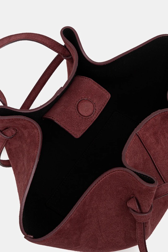 Yuzefi torebka zamszowa MOCHI bordowy YUZCO.HB.MO.S024