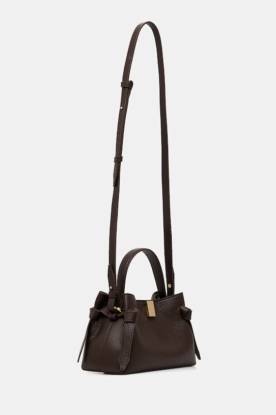 Τσάντα σουέτ Yuzefi GYOZA YUZCO.HB.MGZ.L038 καφέ SS26