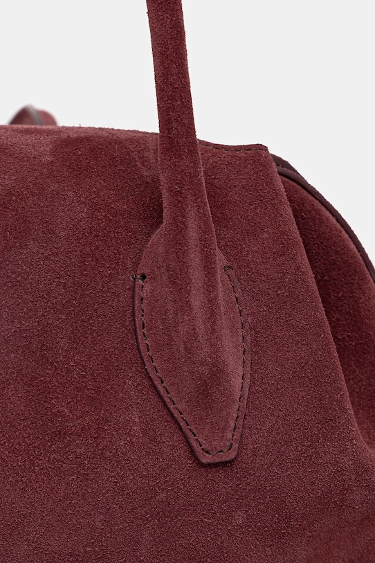 Akcesoria Yuzefi torebka zamszowa OYSTER YUZCO.HB.OYSB.S024 bordowy