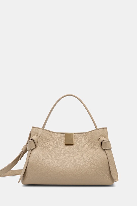 Yuzefi torebka skórzana GYOZA MINI skóra licowa beżowy YUZRS26.HB.MGZ.L066