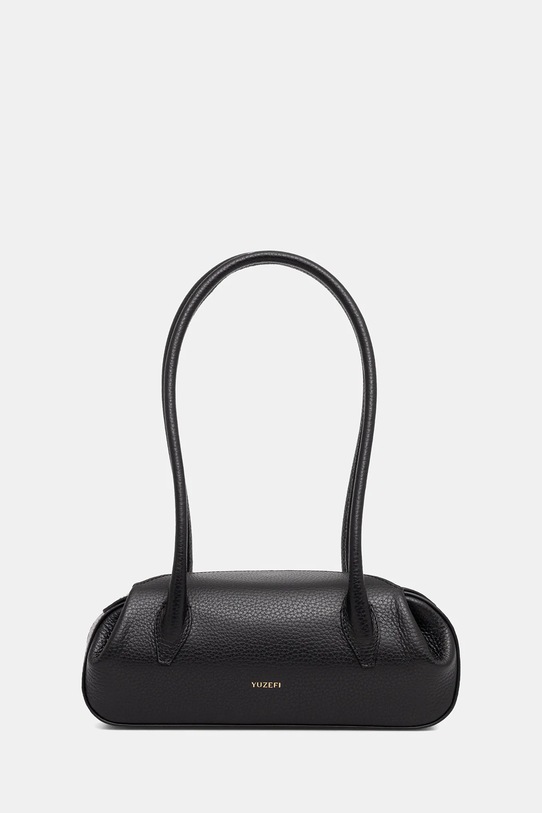 Kožená kabelka Yuzefi OYSTER usňová koža čierna YUZRS26.HB.OSM.L034