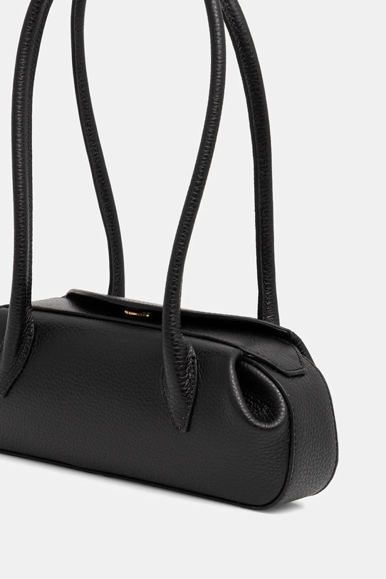 Doplnky Kožená kabelka Yuzefi OYSTER YUZRS26.HB.OSM.L034 čierna