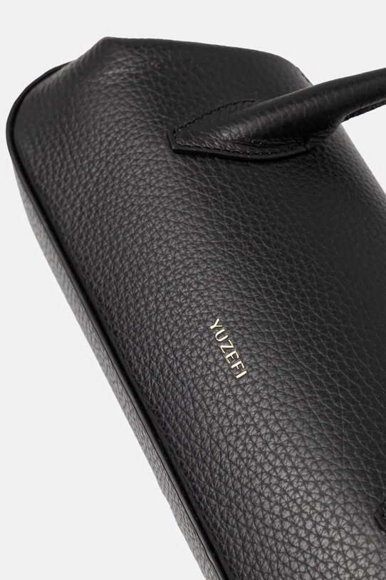 Kožená kabelka Yuzefi OYSTER čierna YUZRS26.HB.OSM.L034