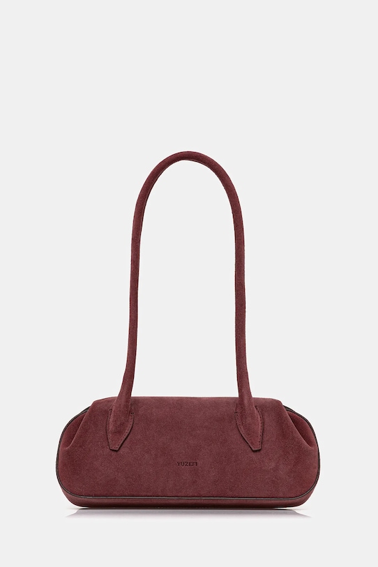 Yuzefi torebka zamszowa OYSTER nie mieści A4 bordowy YUZRS26.HB.OSM.S024