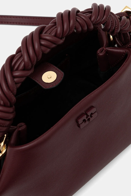 GANNI torebka A6947 A6947 bordowy