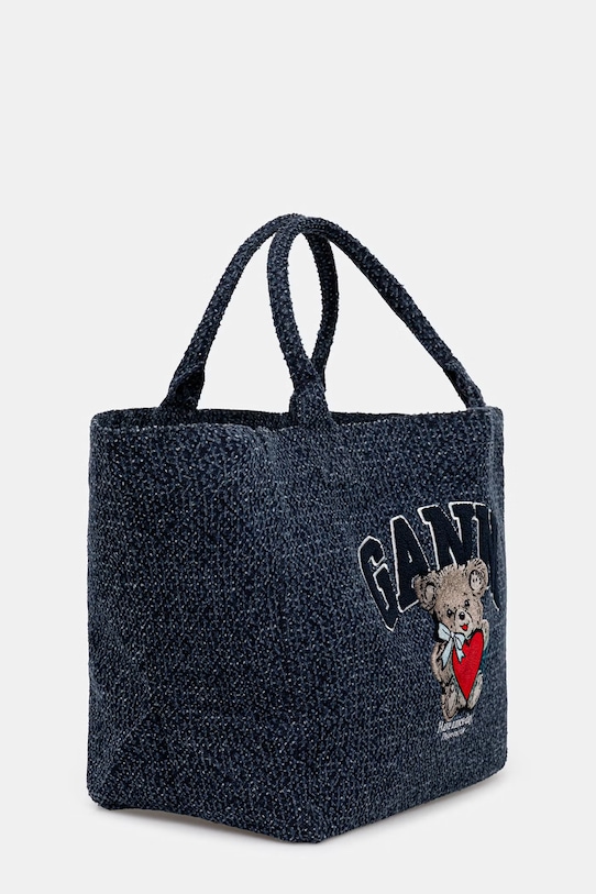 GANNI torebka tote damska bawełniana B2110041 niebieski SS26
