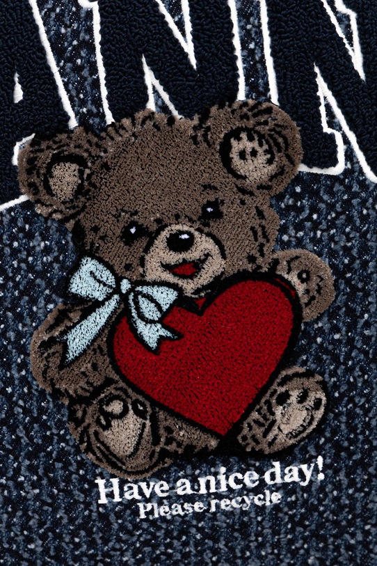 GANNI torebka tote damska bawełniana niebieski B2110041