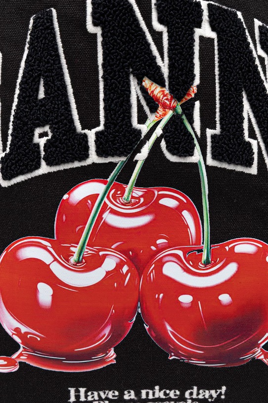 GANNI torebka bawełniana czarny B2110038