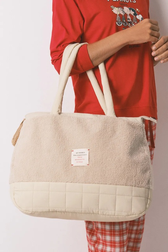 Kabelka women'secret nášivka béžová 3062339