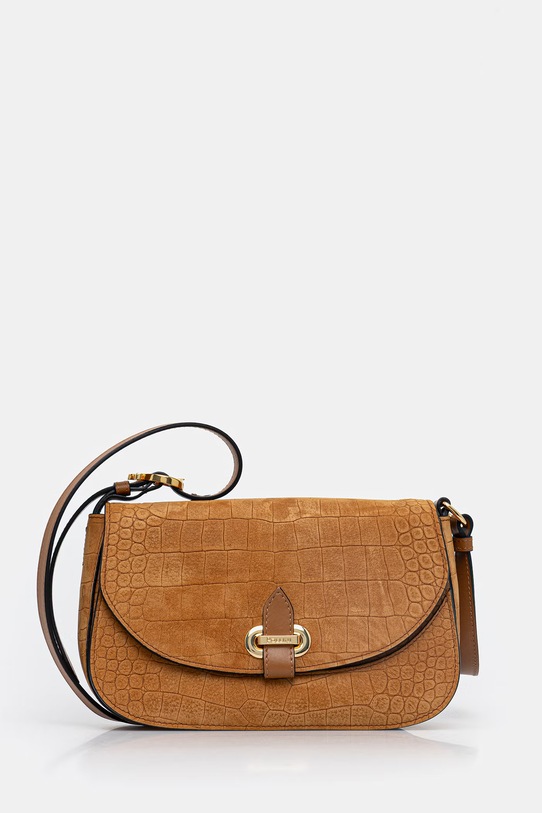 Pollini torebka zamszowa nie mieści A4 brązowy PC4434PP1OQB1