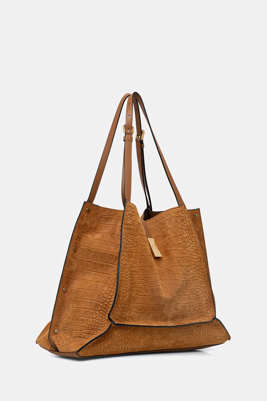 Pollini torebka skórzana PC4443PP1OQB1 brązowy SS26