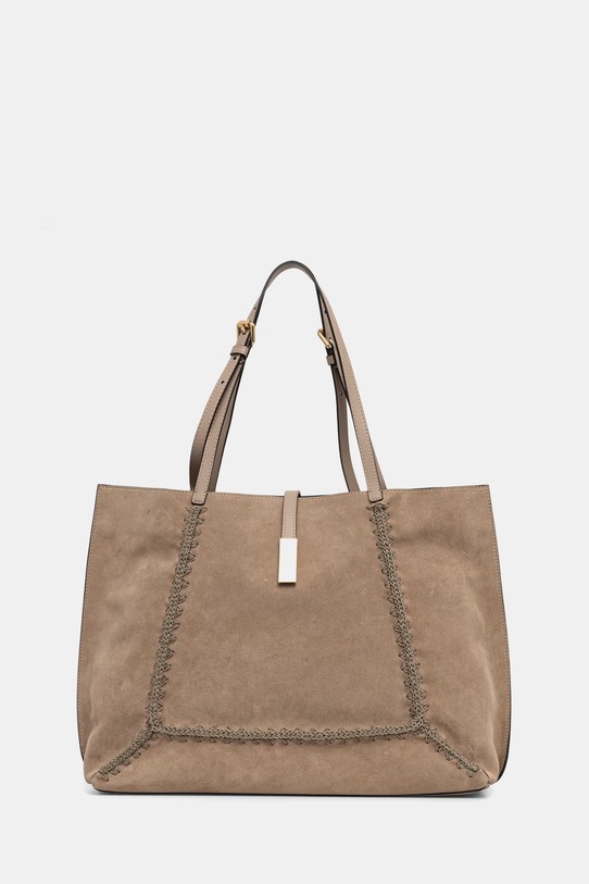 Pollini torebka tote damska zamszowa zielony PC4444PP1OQE1